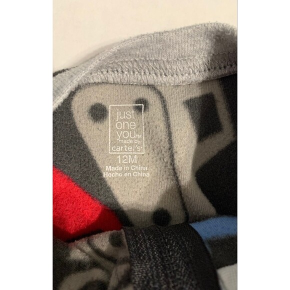 just One You by Carters fleece footed pajamas Size 12 months - Picture 5 of 9